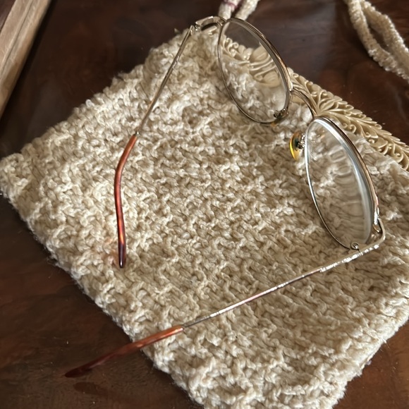 Vintage 80’s Gold Tortoise Shell Round Frame Glasses - Picture 7 of 7